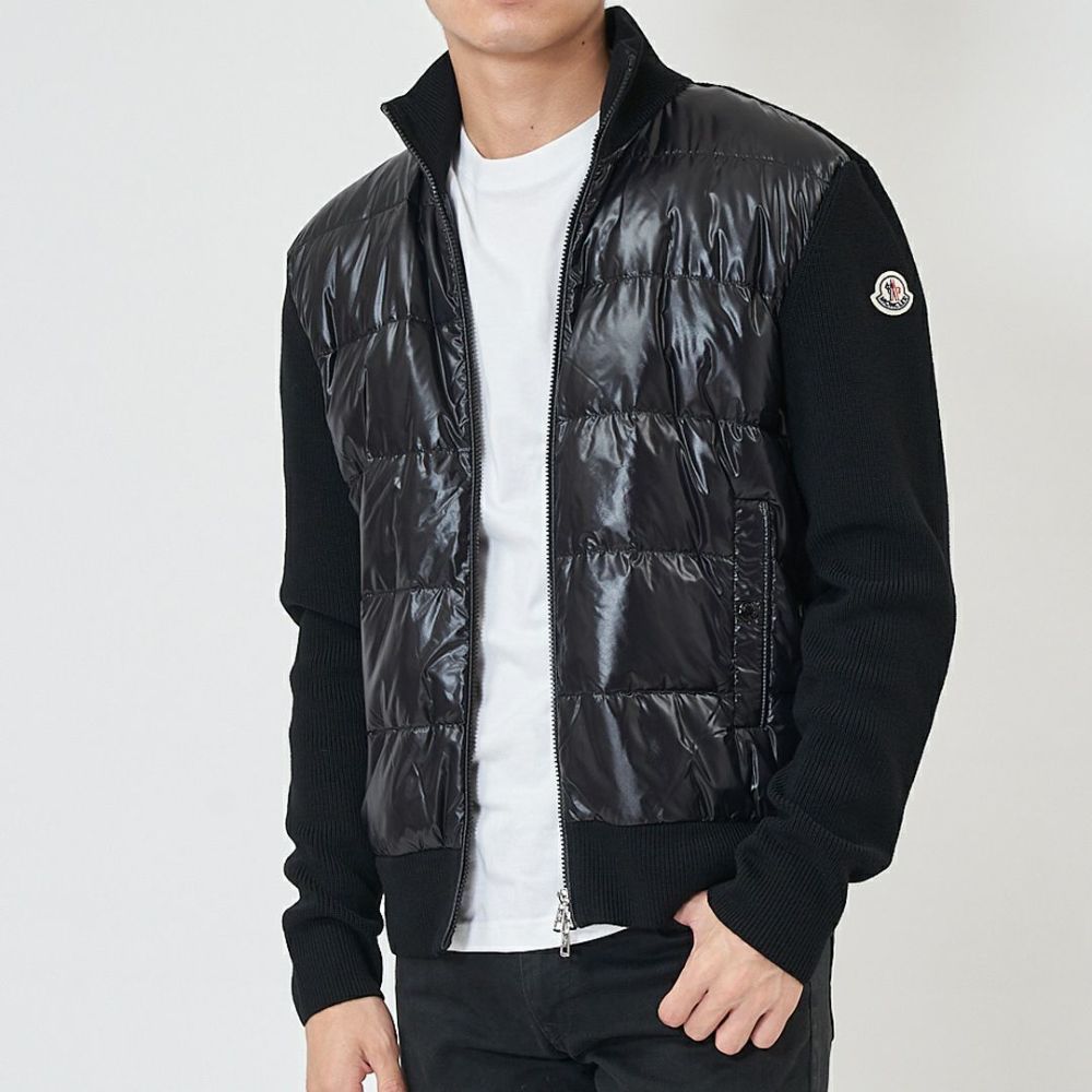 モンクレール MONCLER メンズジップアップパーカー ダウンニット 9B00008 M1131 ブラック