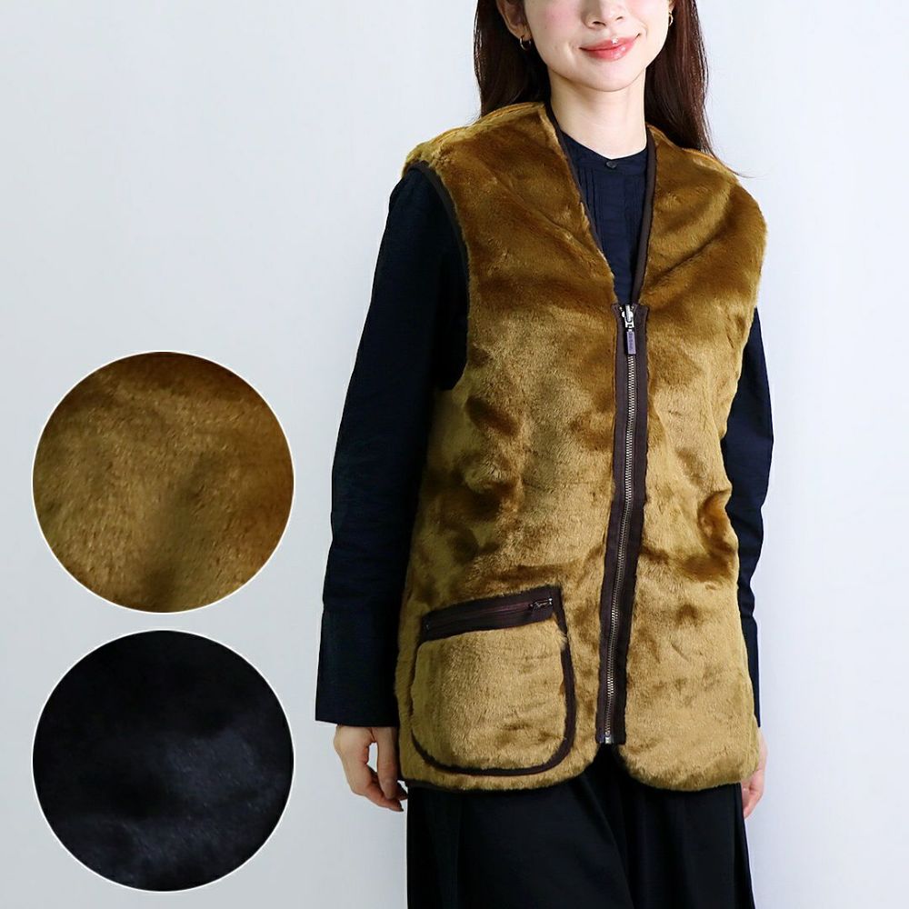 バブアー BARBOUR ベスト ジレ ジップインライナー ウォームパイル フェイクファー MLI0004 ZIP LINER WARM PILE WAISTCOAT リバーシブル メンズ レディース