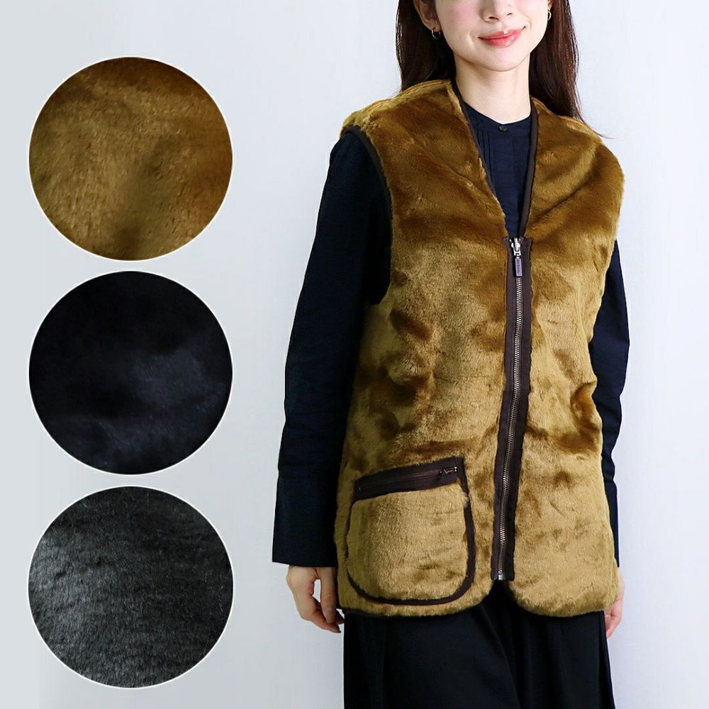 バブアー BARBOUR ベスト ジレ ジップインライナー ウォームパイル フェイクファー MLI0004 ZIP LINER WARM PILE WAISTCOAT リバーシブル メンズ レディース