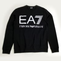 エンポリオアルマーニ EMPORIO ARMANI EA7 メンズ トレーナー ロゴシリーズ 6LPM51 PJFGZ ブラック(1200 BLACK/WHITE)