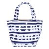 マリメッコ MARIMEKKO トートバッグ TASARAITA PIENI AHKERA 91398 ブルー系×ホワイト系(150 DARK BLUE/OFF WHITE) 【ゆうパケ可】【同梱不可】【ギフト不可】【RSL】