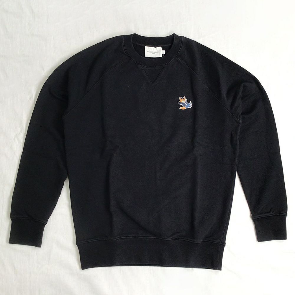 メゾンキツネ MAISON KITSUNE メンズ トレーナー DRESSED FOX PATCH ドレスド フォックス パッチ  JM00317KM0001 ブラック(BLACK P199) | 海外ブランド・ファッション通販 | X-SELL エクセル