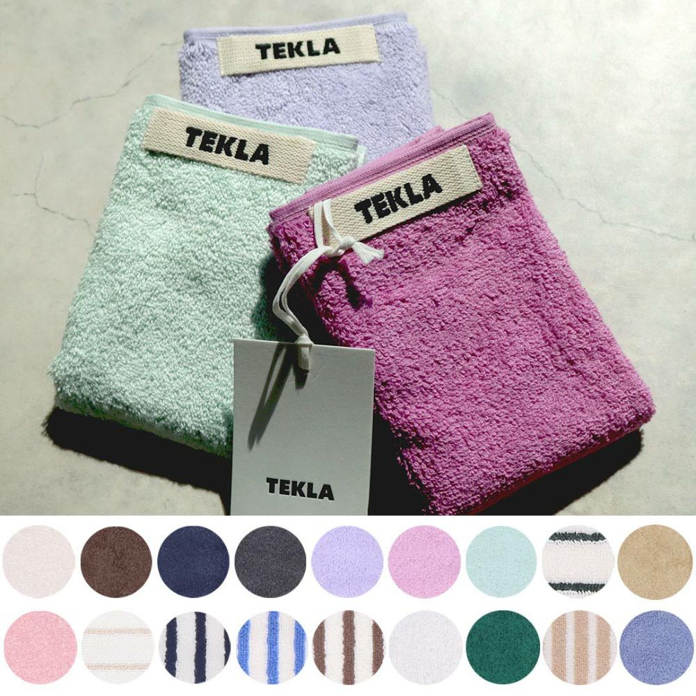 テクラ TEKLA タオル ハンドタオル ウォッシュクロス WASH CLOTH 無地/ストライプ 30cm×30cm