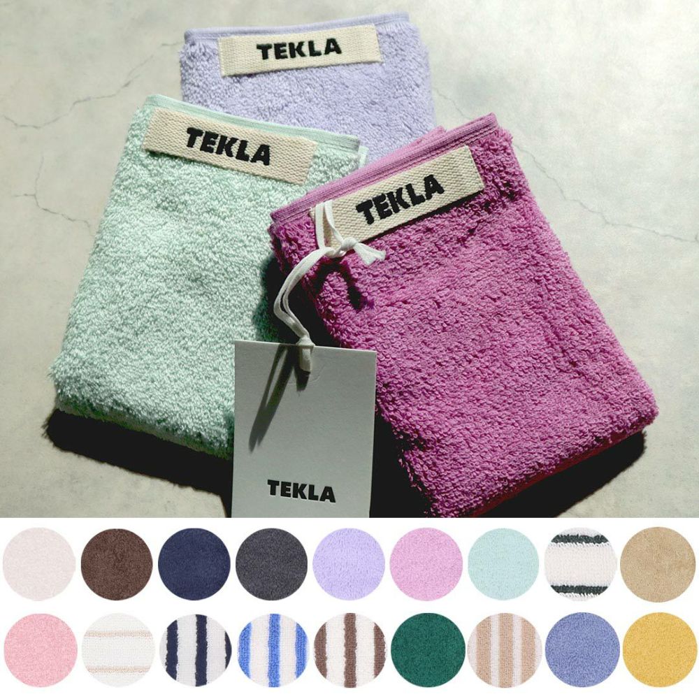 テクラ TEKLA タオル ハンドタオル ウォッシュクロス WASH CLOTH 無地/ストライプ 30cm×30cm