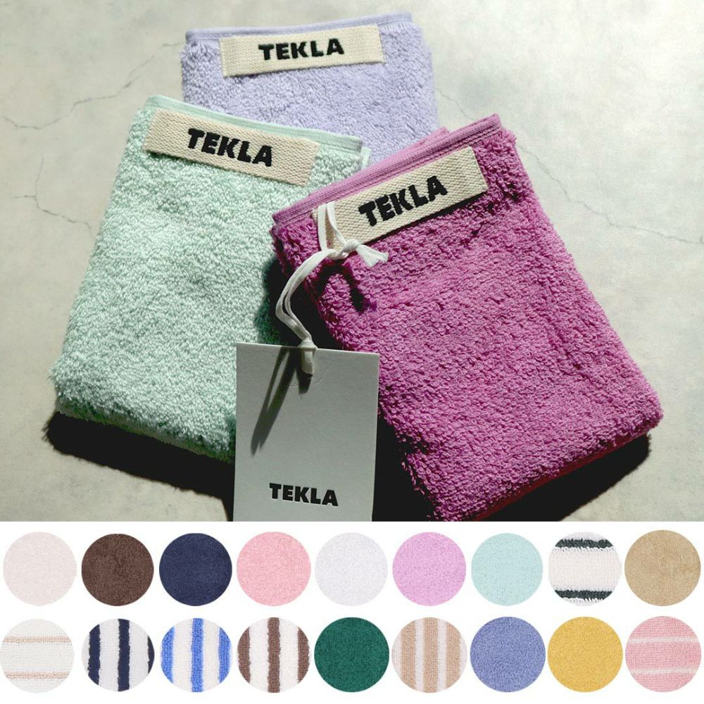 テクラ TEKLA タオル ハンドタオル ウォッシュクロス WASH CLOTH 無地/ストライプ 30cm×30cm