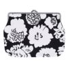 マリメッコ MARIMEKKO がま口ポーチ PIENI PIONI PUOLIKAS KUKKARO 91440 911 BLACK/OFF WHITE 【ゆうパケ可】【同梱不可】【ギフト不可】【RSL】