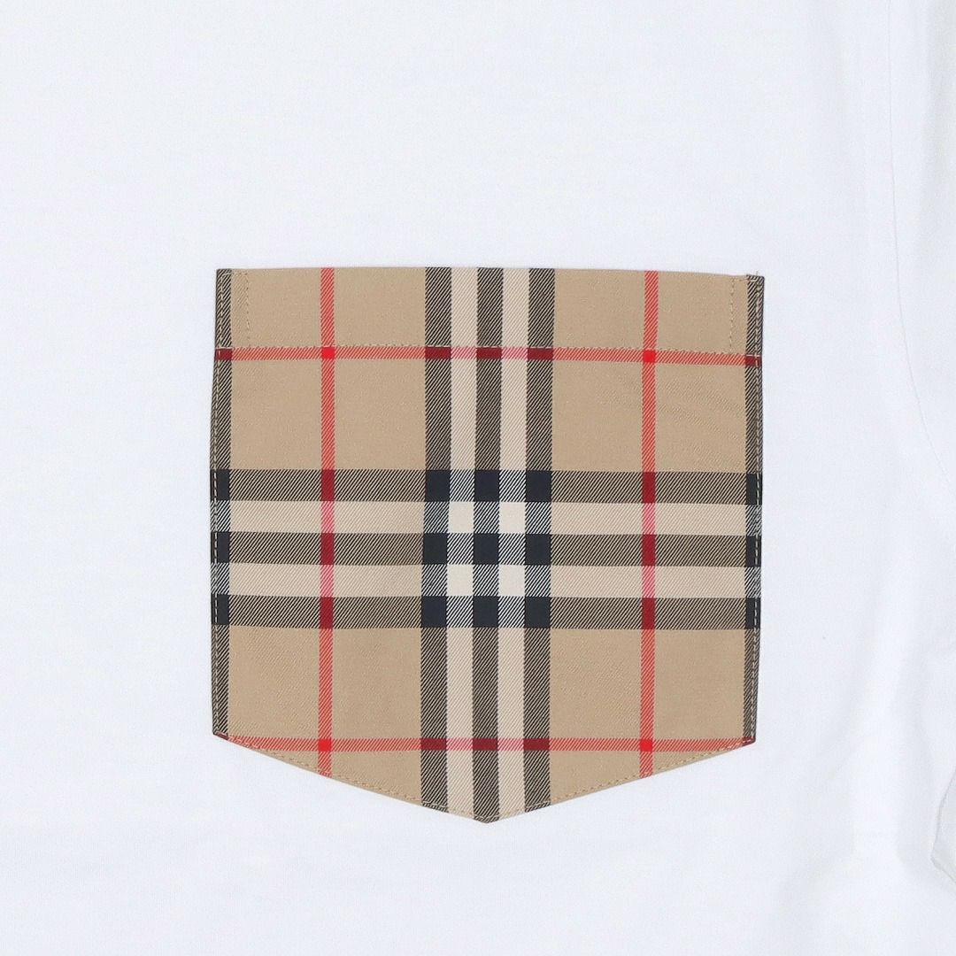 バーバリー BURBERRY レディース 半袖Tシャツ CARRICKCHK 8043386 ホワイト(A1464 WHITE)
