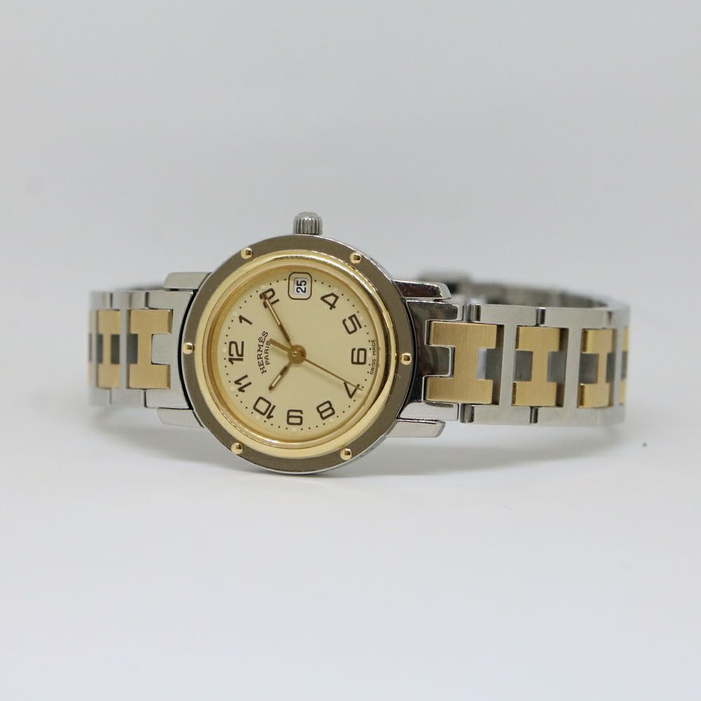 【リユース品】 エルメス HERMES 腕時計 レディース クリッパー CL4.220 文字盤/アイボリー 【お取り寄せ】