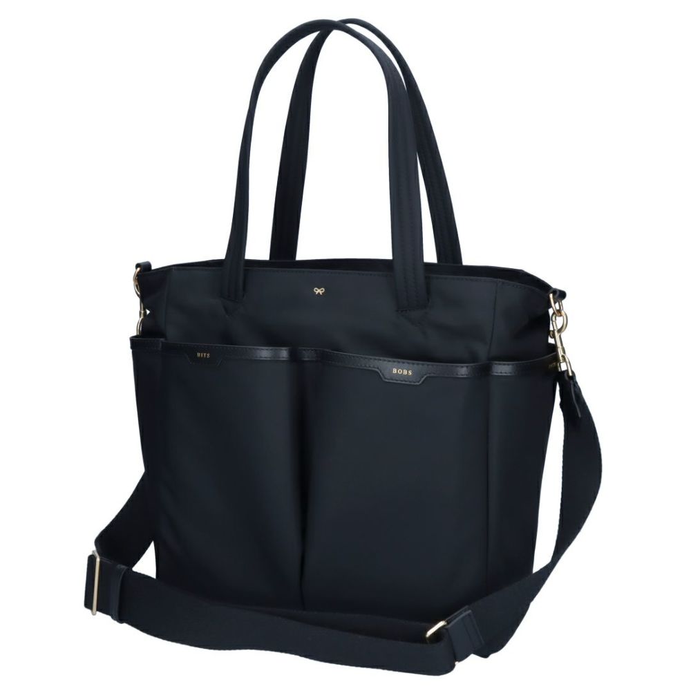 アニヤハインドマーチ ANYA HINDMARCH 2WAYバッグ トート マザーズバッグ LABELLED 152617 BLACK