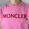 モンクレール MONCLER レディース Tシャツ ロゴ 8C000 09 829HP ホワイト