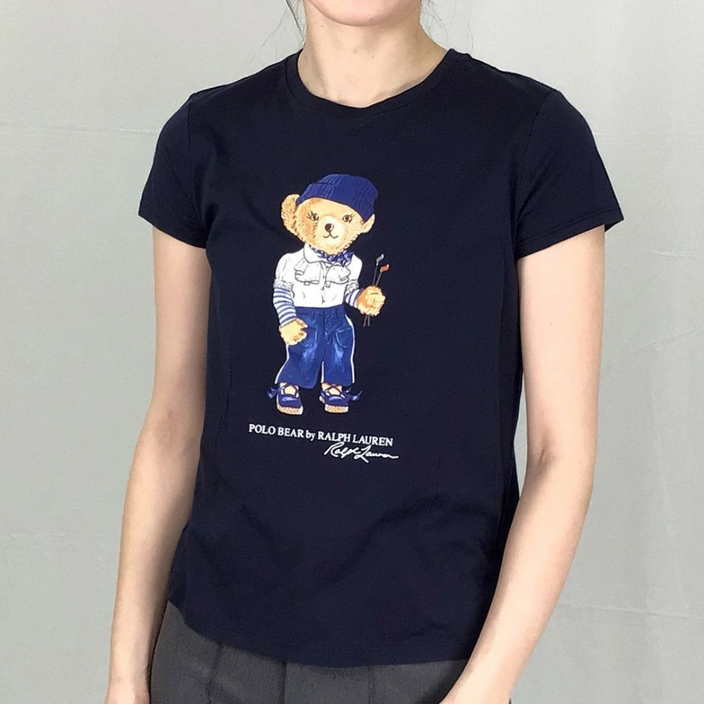 ポロ ラルフローレン POLO RALPH LAUREN レディース Tシャツ ガールズライン STUDIO BEAR 313890235 HUNTER NAVY