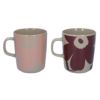 マリメッコ MARIMEKKO マグカップ UNIKKO：ウニッコ 71829 833 ダークワインレッド×パウダー マグペア 250ml 【同梱不可】【ギフト不可】【RSL】