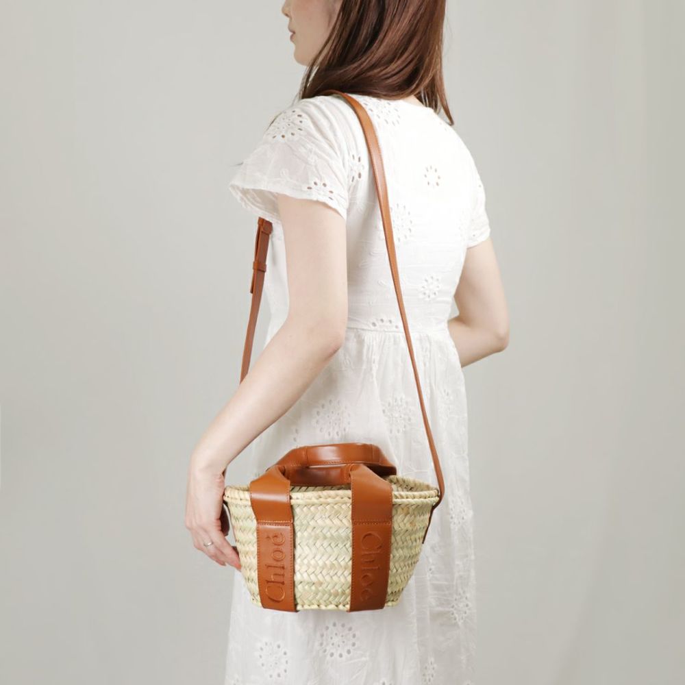 クロエ CHLOE 2WAYバッグ かごバッグ CHLOE SENSE CHC23SS304 J66 ブラウン系(247 CARAMEL)