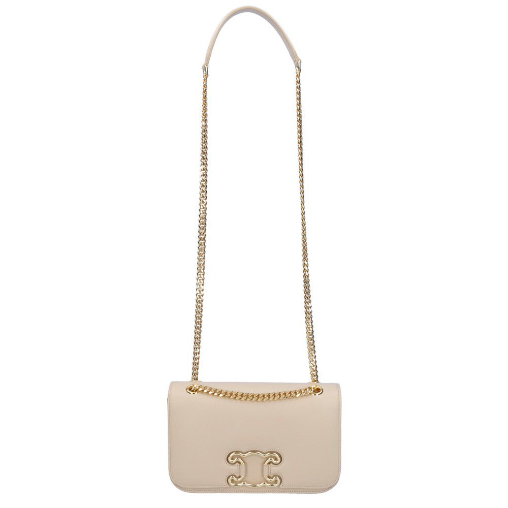 セリーヌ CELINE ショルダーバッグ トリオンフフレーム 19981 3EPA ベージュ系(03ND NUDE) ミディアムバッグ