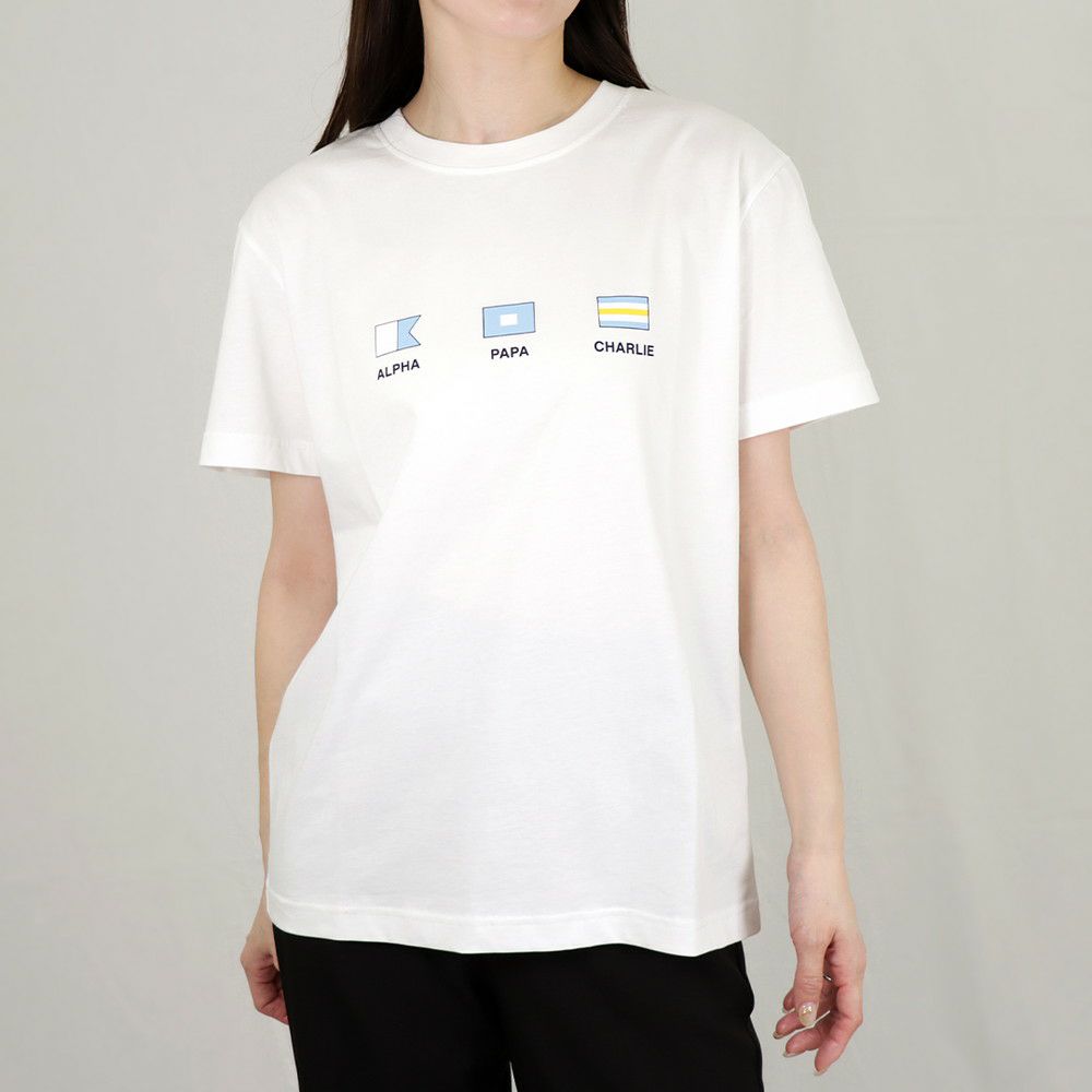 アーペーセー A.P.C. レディース Tシャツ EVAN CODEU M26196 ホワイト系(AAB WHITE)