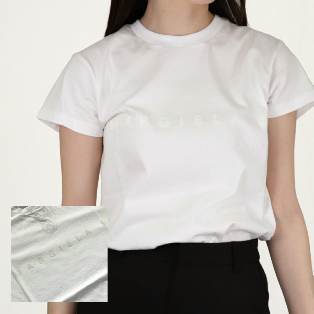 エムエムシックス メゾンマルジェラ MM6 MAISON MARGIELA レディース Tシャツ GLOW IN THE DARK S52GC0265 S24312 ホワイト系(100 WHITE)