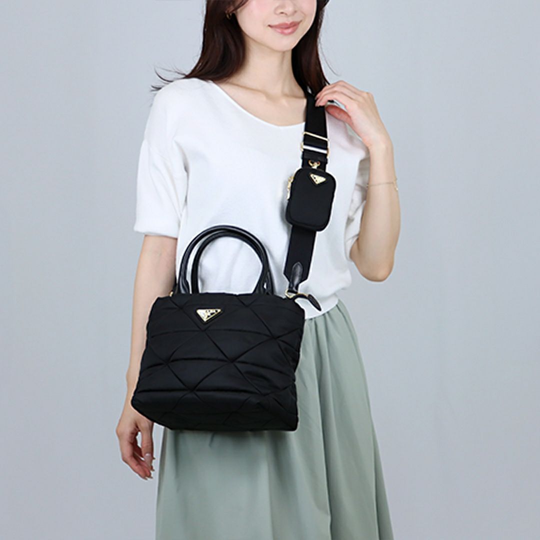 プラダ PRADA 2WAYバッグ Re-Nylon 1BG373 RDJN B9O ブラック(F0002 