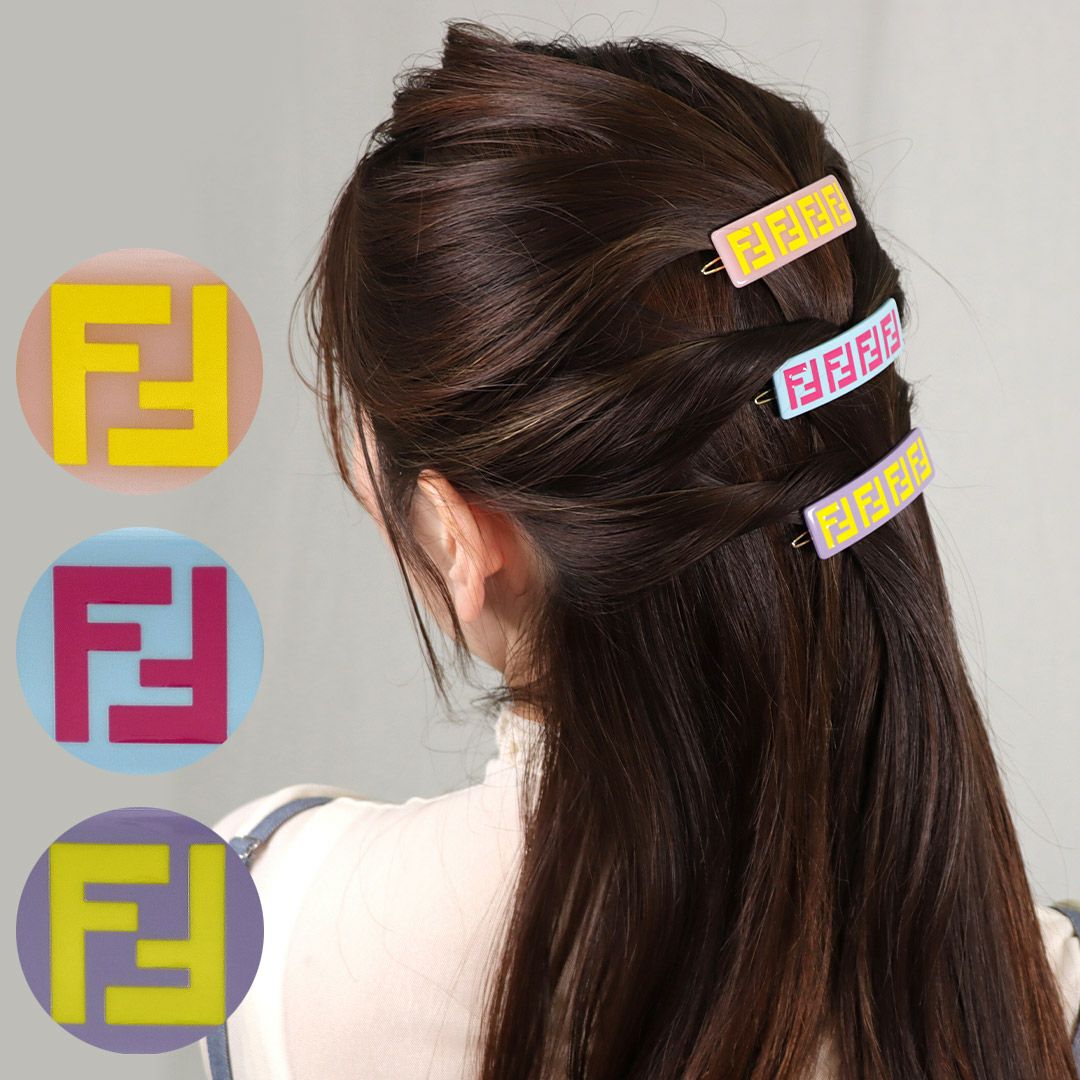 フェンディ 8AH815 W2Y 精し ヘアークリップ 