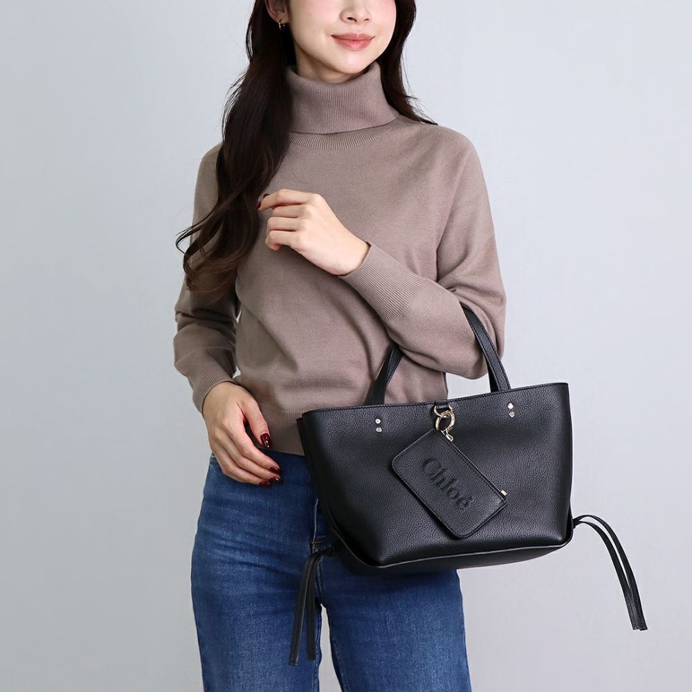 クロエ CHLOE 2WAYバッグ CHLOE SENSE CHC23SS119 J32 ブラック(001 BLACK) スモール イーストウエストトートバッグ