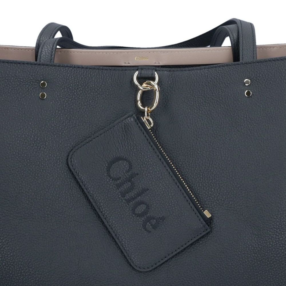 クロエ CHLOE トートバッグ CHLOE SENSE CHC23SS124 J32 ブラック(001 BLACK) ミディアム イーストウエストトートバッグ