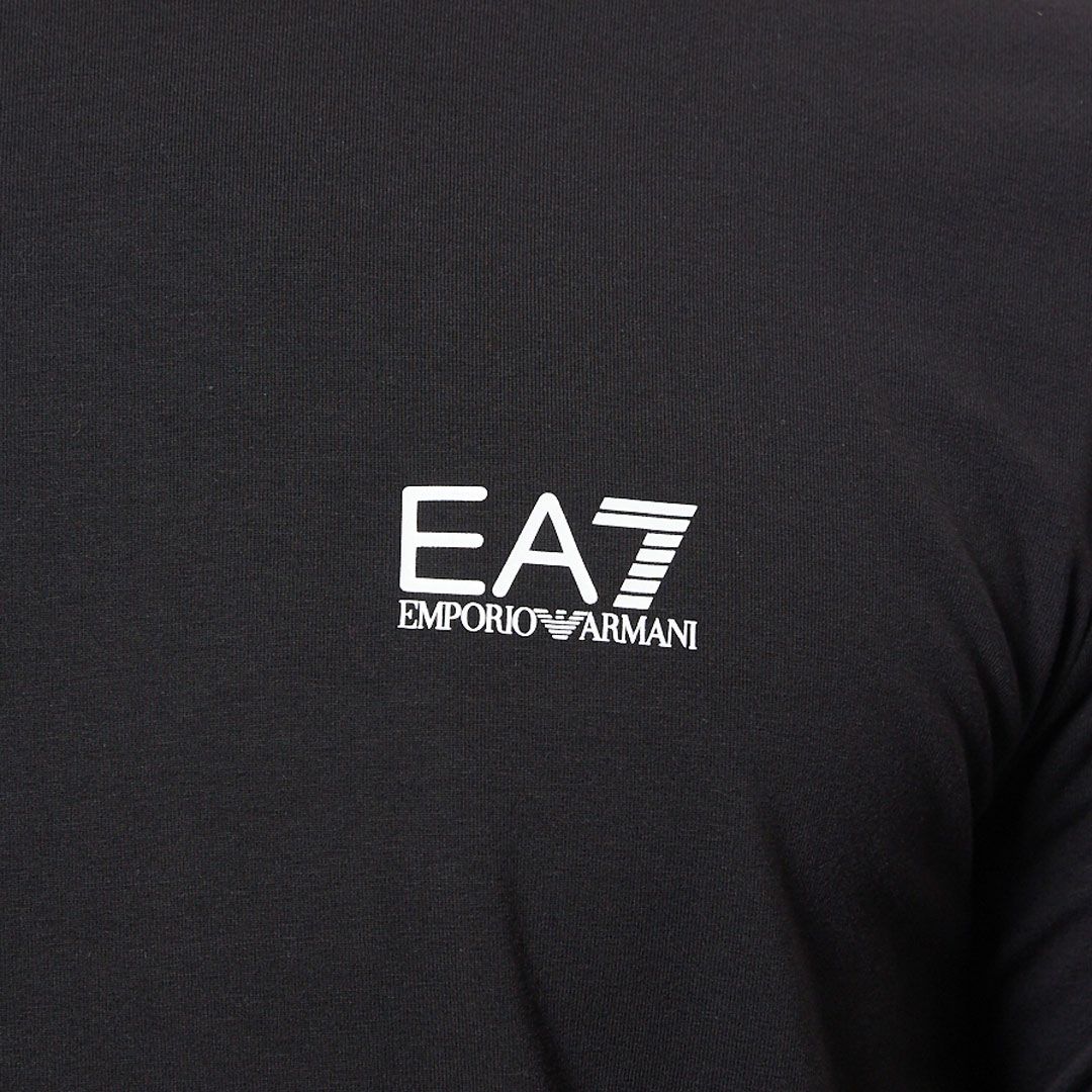 エンポリオアルマーニ EMPORIO ARMANI EA7 オーバーサイズバックロゴ 長袖ジャージーTシャツ LOGO SERIES 3RPT08 PJLBZ 1200 BLACK×BLUE LOGO