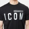 ディースクエアード DSQUARED2 メンズ Tシャツ ICON S79GC0068 S23009 ブラック(970 BLACK+SILVER)