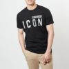 ディースクエアード DSQUARED2 メンズ Tシャツ ICON S79GC0068 S23009 ブラック(970 BLACK+SILVER)