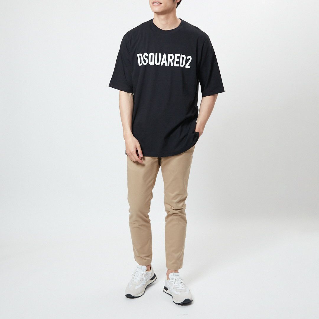 ディースクエアード DSQUARED2 メンズ Tシャツ DSQUARED2 SKATER S74GD1122 S24321 ブラック(900 BLACK) オーバーサイズデザイン