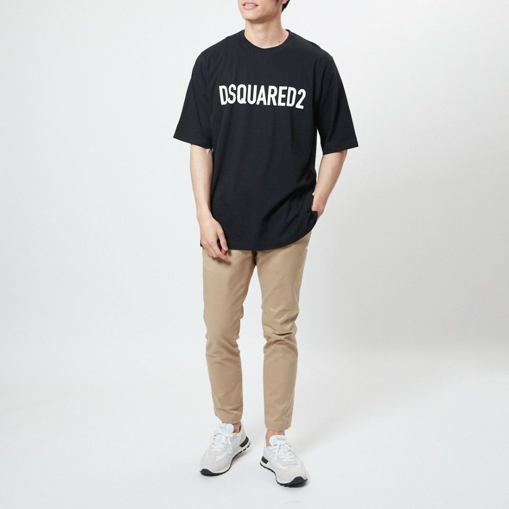 ディースクエアード DSQUARED2 メンズ Tシャツ DSQUARED2 SKATER S74GD1122 S24321 ブラック(900 BLACK) オーバーサイズデザイン