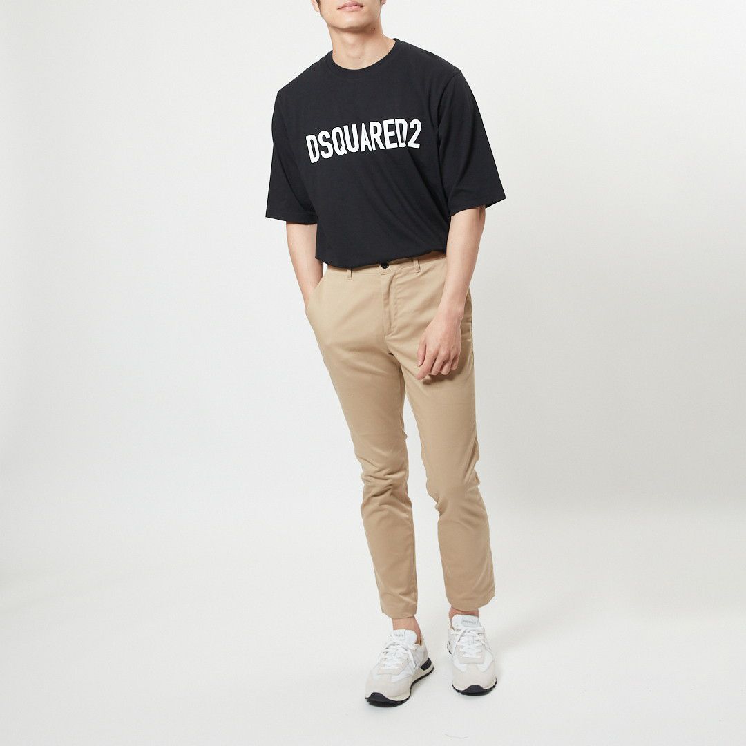 ディースクエアード DSQUARED2 メンズ Tシャツ DSQUARED2 SKATER S74GD1122 S24321 ブラック(900 BLACK) オーバーサイズデザイン