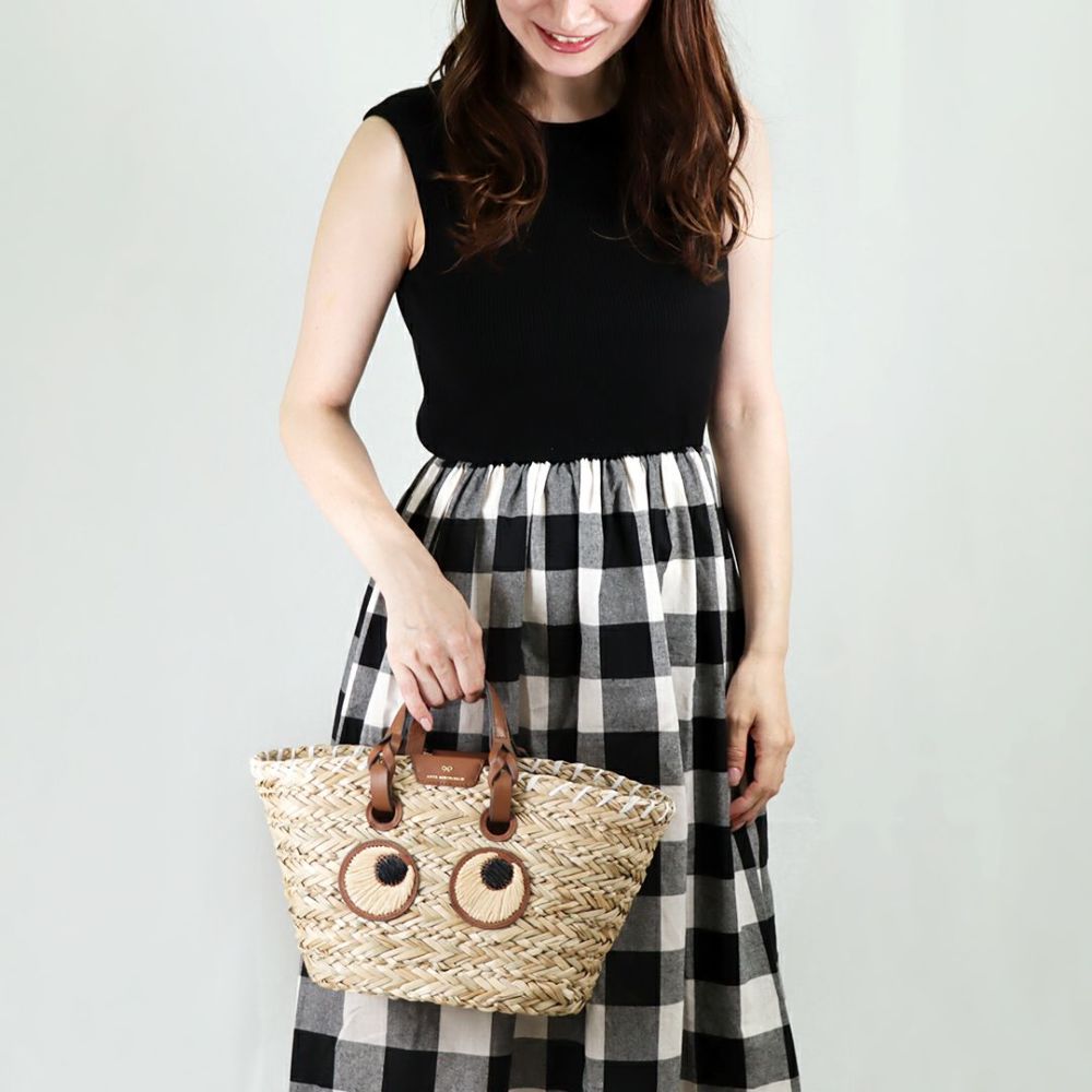 アニヤハインドマーチ かごバッグ トートバッグ 155120 ベージュ系 NATURAL ANYA HINDMARCH