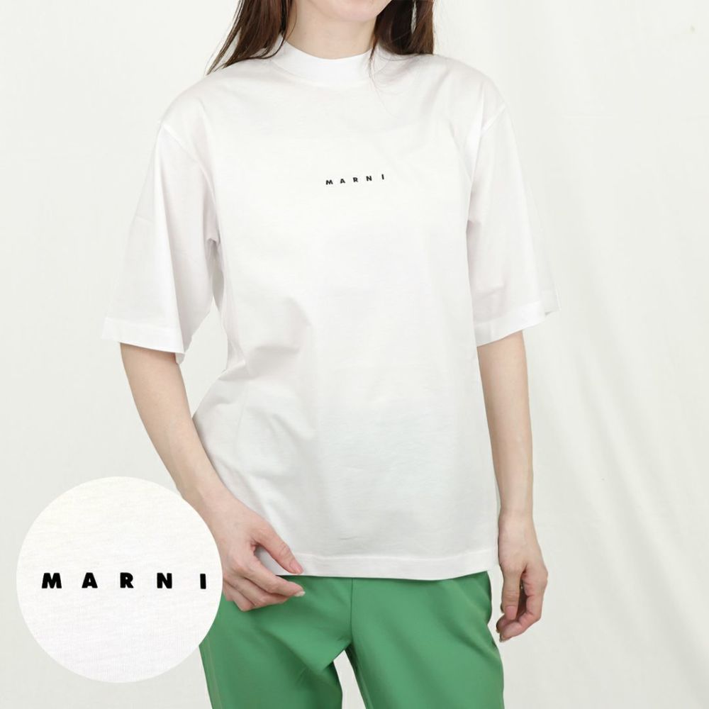 マルニ MARNI レディースロゴTシャツ THJE0263P1 USCS87 LOW01 WHITE