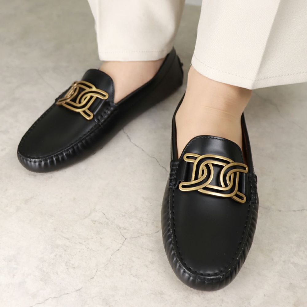 トッズ TOD'S レディース ドライビングシューズ フェラットシューズ ローファー ケイト ゴンミーニ XXW00G0GQ40 QGW B999 BLACK