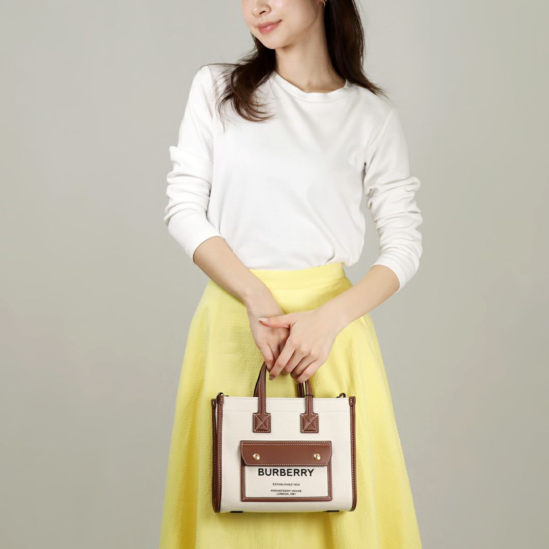 バーバリー BURBERRY 2WAYバッグ フレヤトート ミニ 8044143 ベージュ 