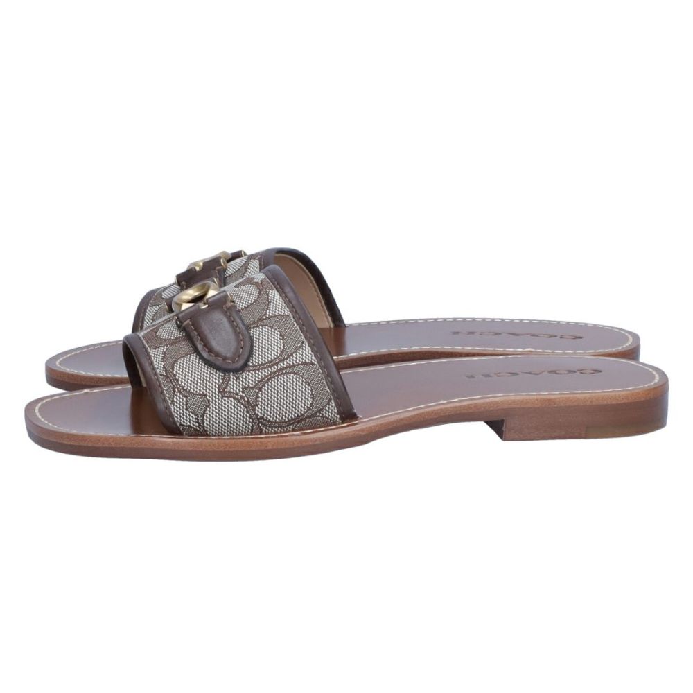 コーチ COACH サンダル INA JACQUARD SANDAL CI202VJN ブラウン系(MAPLE/OAK)