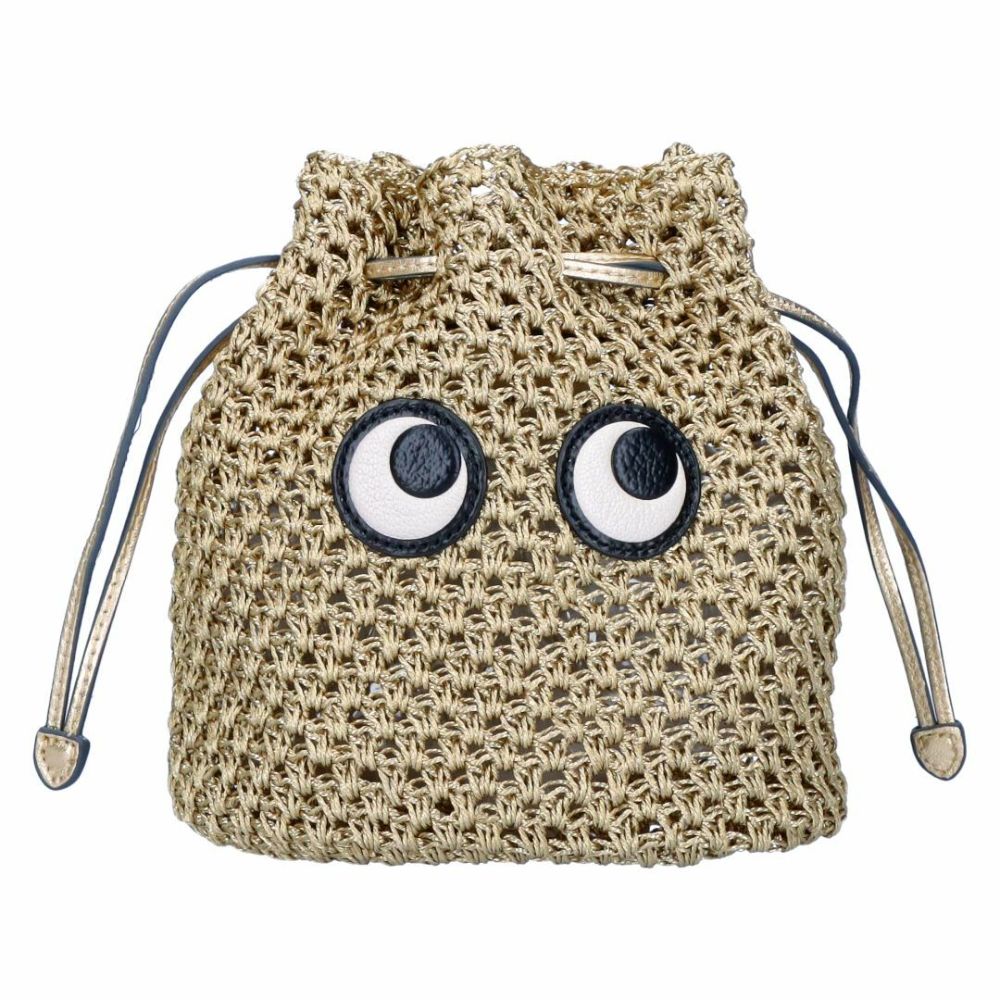 アニヤハインドマーチ ANYA HINDMARCH ポーチ EYES 176088 ゴールド系(GOLD)