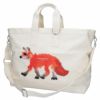 メゾンキツネ MAISON KITSUNE 2WAYバッグ MK X ROP VAN MIERLO KU05004 WW0052 ベージュ系(P700 ECRU) フォックスE/Wトート