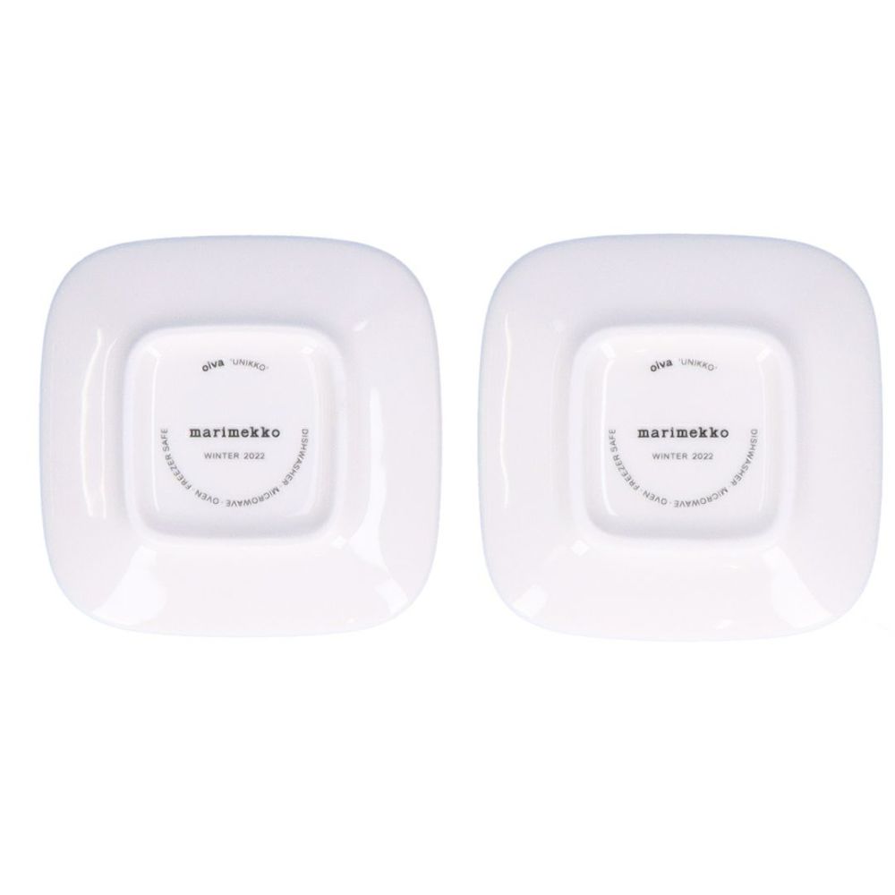 マリメッコ MARIMEKKO プレート 2個セット 箱付き UNIKKO ウニッコ 72050 138 クレイ×ダークワイン 【同梱不可】【ギフト不可】【RSL】
