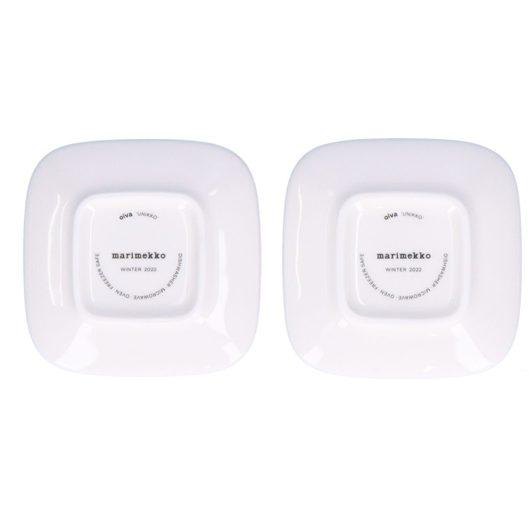 マリメッコ MARIMEKKO プレート 2個セット 箱付き UNIKKO ウニッコ 72050 138 クレイ×ダークワイン 【同梱不可】【ギフト不可】【RSL】