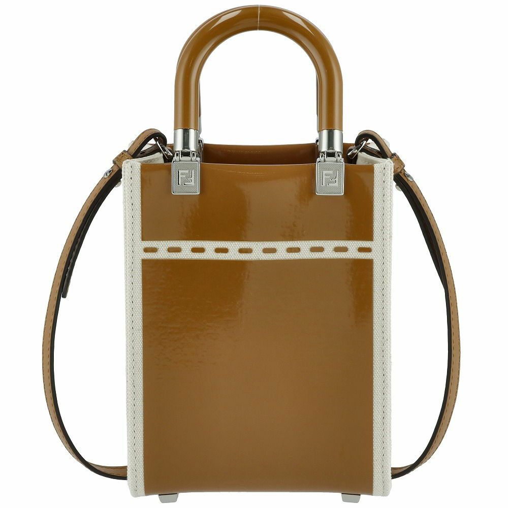 フェンディ FENDI 2WAYバッグ サンシャイン ショッパー 8BS051 ANT7 ブラウン系(F1LG2 BROWN/WHITE) スモール