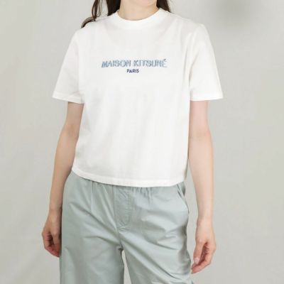 メゾンキツネ MAISON KITSUNE レディース Tシャツ DRESSED FOX PATCH 