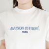 メゾンキツネ MAISON KITSUNE レディースTシャツ メゾン キツネ パリ KW00121KJ0035 P103 OFF WHITE