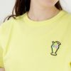 メゾンキツネ MAISON KITSUNE レディースTシャツ ICE CREAM パッチ KW00137KJ0008 P725 LEMON