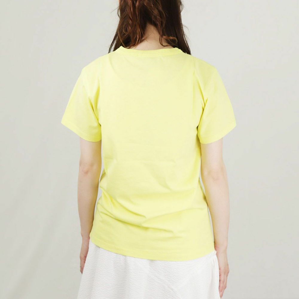 メゾンキツネ MAISON KITSUNE レディースTシャツ ICE CREAM パッチ KW00137KJ0008 P725 LEMON