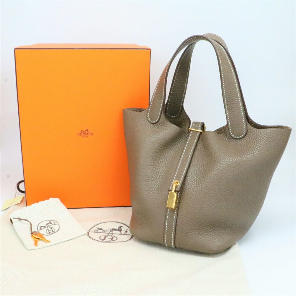【リユース品】 エルメス HERMES バッグ ハンドバッグ ピコタンロックPM エトープ/ゴールド金具 【お取り寄せ】