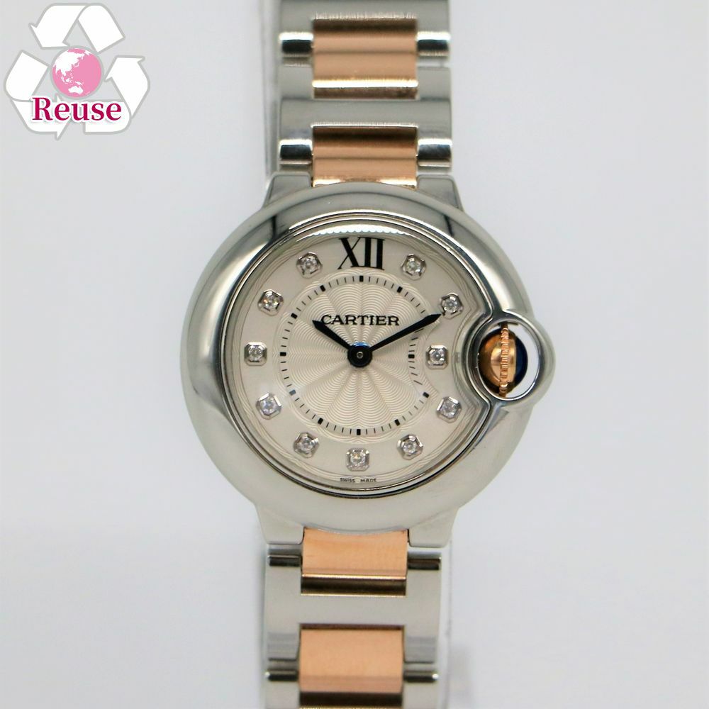 【リユース品】 カルティエ CARTIER 腕時計 レディースウォッチ バロンブルー WE902030 シルバー文字盤 【お取り寄せ】