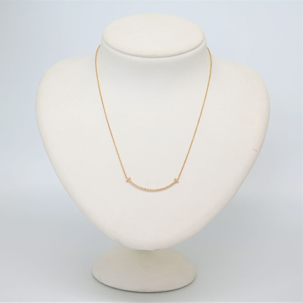 【リユース品】 ティファニー TIFFANY アクセサリー ネックレス Tスマイル イエローゴールド 【お取り寄せ】