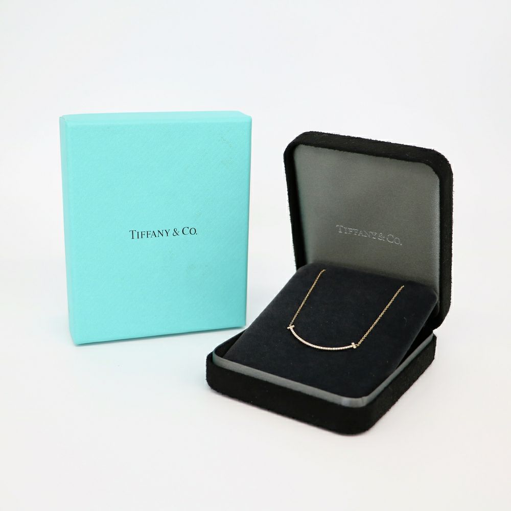 【リユース品】 ティファニー TIFFANY アクセサリー ネックレス Tスマイル イエローゴールド 【お取り寄せ】