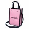 ジミーチュウ JIMMY CHOO 2WAYバッグ MINI N/S TOTE CZM ピンク系(CANDY PINK/BLACK/SILVER)