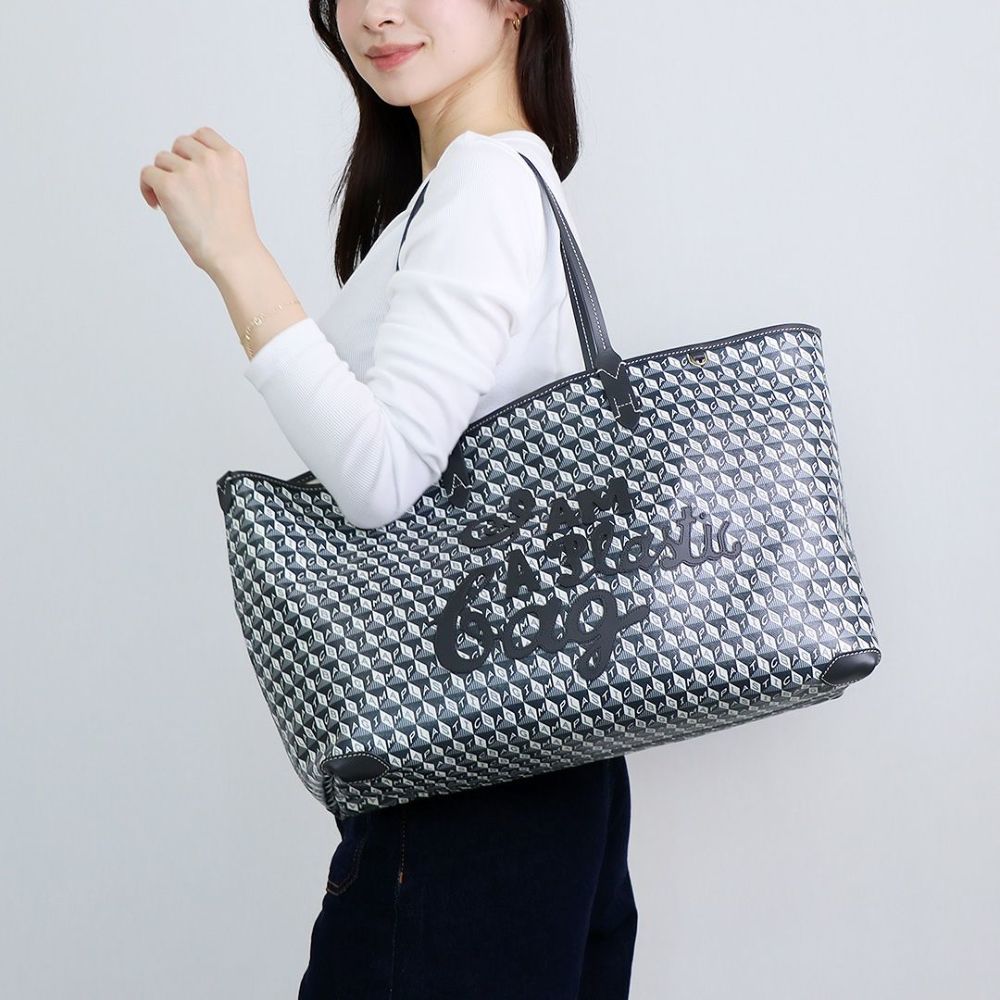 アニヤハインドマーチ ANYA HINDMARCH トートバッグ I AM A PLASTIC BAG 149839 CHARCOAL